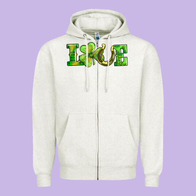 Love With Horseshoe Zipper Hoodie Designed By Adodesignshop