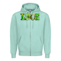 Seafoam love with horseshoe Zipper Hoodie - AdoDesignShop