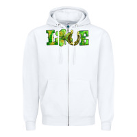 White love with horseshoe Zipper Hoodie - AdoDesignShop
