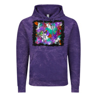 Cloud Purple halloween ghost and turquoise glitter background Vintage Hoodie - BundleAndBundleShop