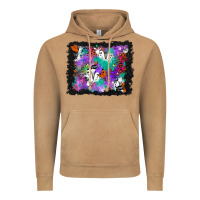 Vintage Camel halloween ghost and turquoise glitter background Vintage Hoodie - BundleAndBundleShop