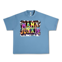 Pebble Blue Mama junkie Mother's Day Urban Heavy Tee - FaDigitalArtStudio
