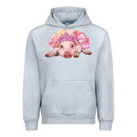 Heather Grey balerina baby pig with tutu Urban Hoodie - RanaPortraitStore