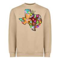 Christmas Texas Map Heavyweight Sweatshirt | Teevron