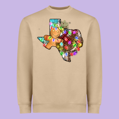 Christmas Texas Map Heavyweight Sweatshirt Designed By Adodesignshop