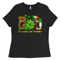 Black with god all things are possible Ladies Tee - OliviaCreatesArt