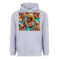 Heather Grey football cactus sunflower Heavyweight Hoodie - JahusDesignShop