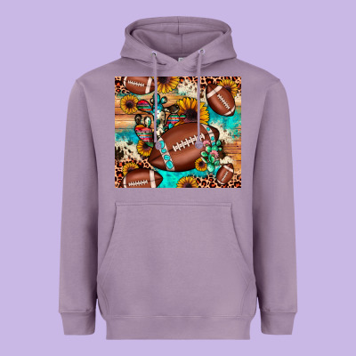 Football Cactus Sunflower Heavyweight Hoodie Designed By Jahusdesignshop