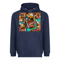 Navy football cactus sunflower Heavyweight Hoodie - JahusDesignShop