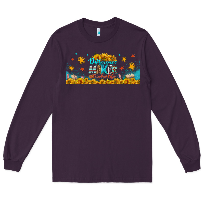 Difference Maker Teacher Life Libbey Glass Long Sleeve Tee by BundleAndBundleShop | Teevron