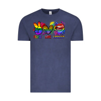 Vintage Denim Peace love equality Vintage Tee - FaDigitalArtStudio