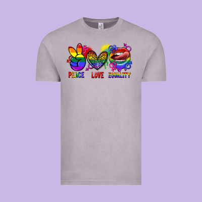 Peace Love Equality Vintage Tee Designed By Fadigitalartstudio