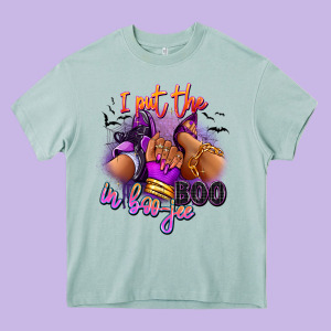 I Put The Boo In Boo-jee Sneaker And Heel Heavy Core Tee Designed By Ranaportraitstore