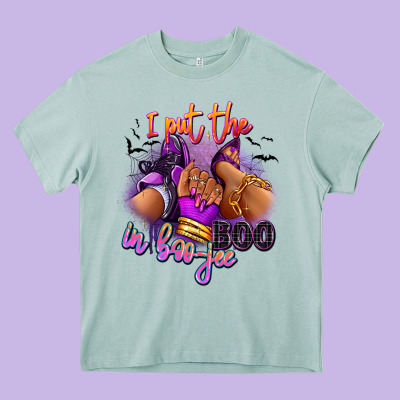 I Put The Boo In Boo-jee Sneaker And Heel Heavy Core Tee Designed By Ranaportraitstore