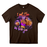 Chocolate Brown I put the boo in boo-jee sneaker and heel Heavy Core Tee - RanaPortraitStore