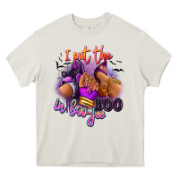 Cream I put the boo in boo-jee sneaker and heel Heavy Core Tee - RanaPortraitStore
