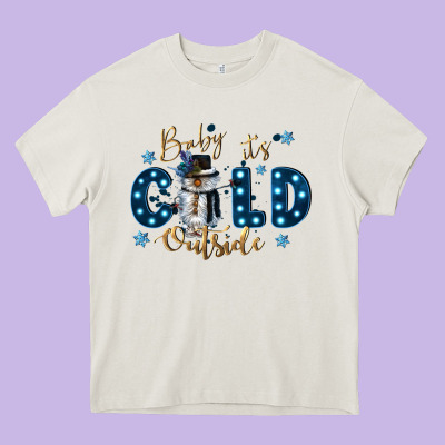 Baby Its Cold Outside Heavy Core Tee Designed By Cowgirlartshop