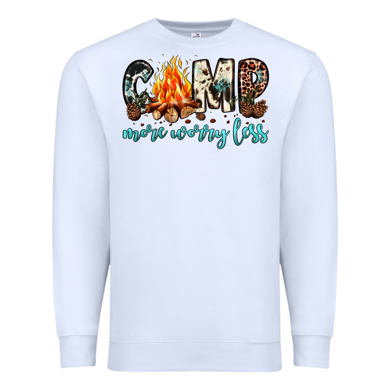 Camp More Worry Less Premium Sweatshirt by JahusDesignShop | Teevron