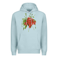 Blue Mist Red Orchid Cactus Premium Hoodie - LillyAllenDesigns