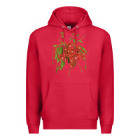 Cardinal Red Orchid Cactus Premium Hoodie - LillyAllenDesigns