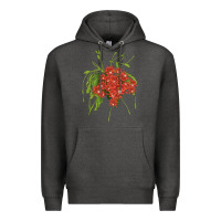 Charcoal Heather Red Orchid Cactus Premium Hoodie - LillyAllenDesigns