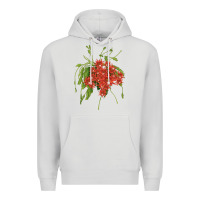 Dove Grey Red Orchid Cactus Premium Hoodie - LillyAllenDesigns