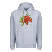 Heather Grey Red Orchid Cactus Premium Hoodie - LillyAllenDesigns