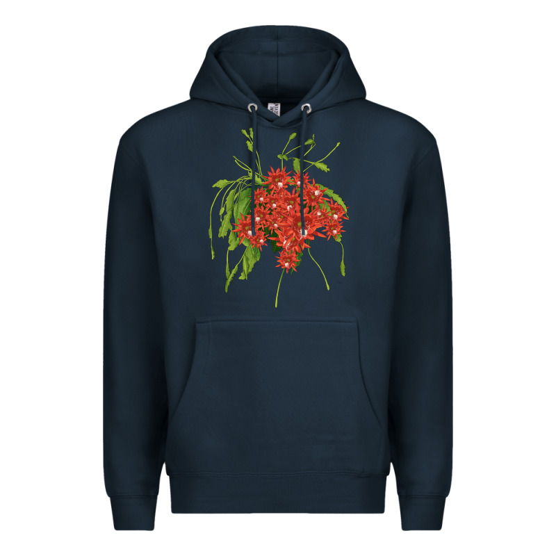 Red Orchid Cactus Premium Hoodie by LillyAllenDesigns | Teevron