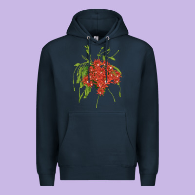Red Orchid Cactus Premium Hoodie Designed By Lillyallendesigns
