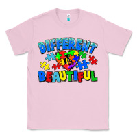 Bubblegum Pink Different is beautiful Autism Classic Tee - CowGirlArtShop