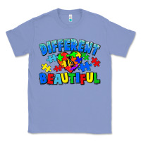 Colony Blue Different is beautiful Autism Classic Tee - CowGirlArtShop