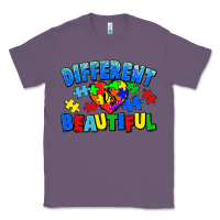 Lavender Different is beautiful Autism Classic Tee - CowGirlArtShop