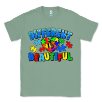 Sage Different is beautiful Autism Classic Tee - CowGirlArtShop