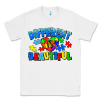 White Different is beautiful Autism Classic Tee - CowGirlArtShop