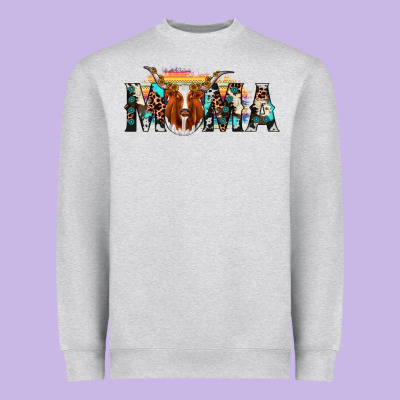 Longhorn Mama Heavyweight Sweatshirt Designed By Adodesignshop