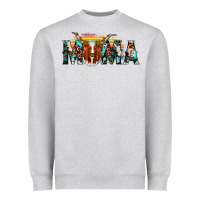 Heather Grey longhorn mama Heavyweight Sweatshirt - AdoDesignShop