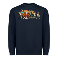 Navy longhorn mama Heavyweight Sweatshirt - AdoDesignShop