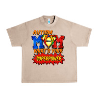 French Oak Autism mom what's your superpower Mother's Day Urban Heavy Tee - FaDigitalArtStudio