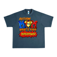 Midnight Navy Autism mom what's your superpower Mother's Day Urban Heavy Tee - FaDigitalArtStudio