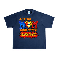 Navy Autism mom what's your superpower Mother's Day Urban Heavy Tee - FaDigitalArtStudio
