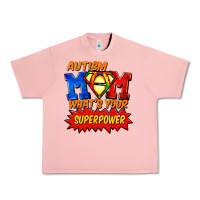 Salmon Autism mom what's your superpower Mother's Day Urban Heavy Tee - FaDigitalArtStudio