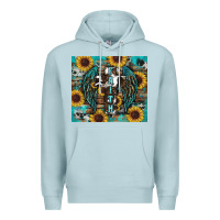 Blue Mist western faith sunflower's Premium Hoodie - RanaPortraitStore