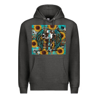 Charcoal Heather western faith sunflower's Premium Hoodie - RanaPortraitStore