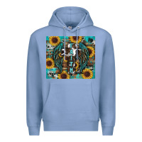Colony Blue western faith sunflower's Premium Hoodie - RanaPortraitStore