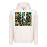 Pale Pink western faith sunflower's Premium Hoodie - RanaPortraitStore