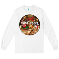 White Hot Cocoa With Cat Long Sleeve Tee - FaDigitalArtStudio