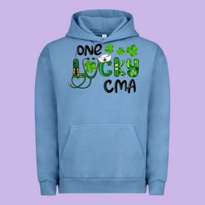 One Lucky Certified Medical Assistant Cma Urban Hoodie Designed By Ranaportraitstore