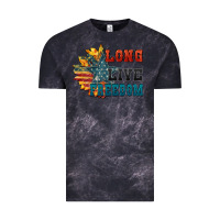 Cloud Black Long live freedom Vintage Tee - FaDigitalArtStudio