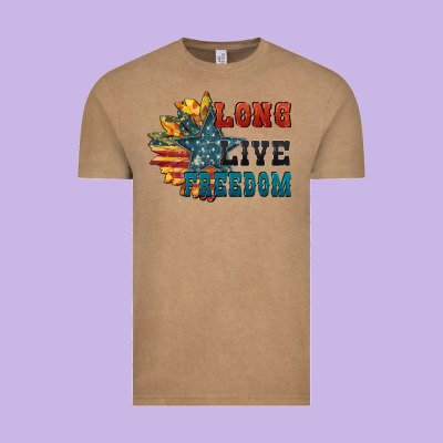 Long Live Freedom Vintage Tee Designed By Fadigitalartstudio
