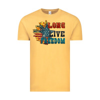 Vintage Mustard Long live freedom Vintage Tee - FaDigitalArtStudio